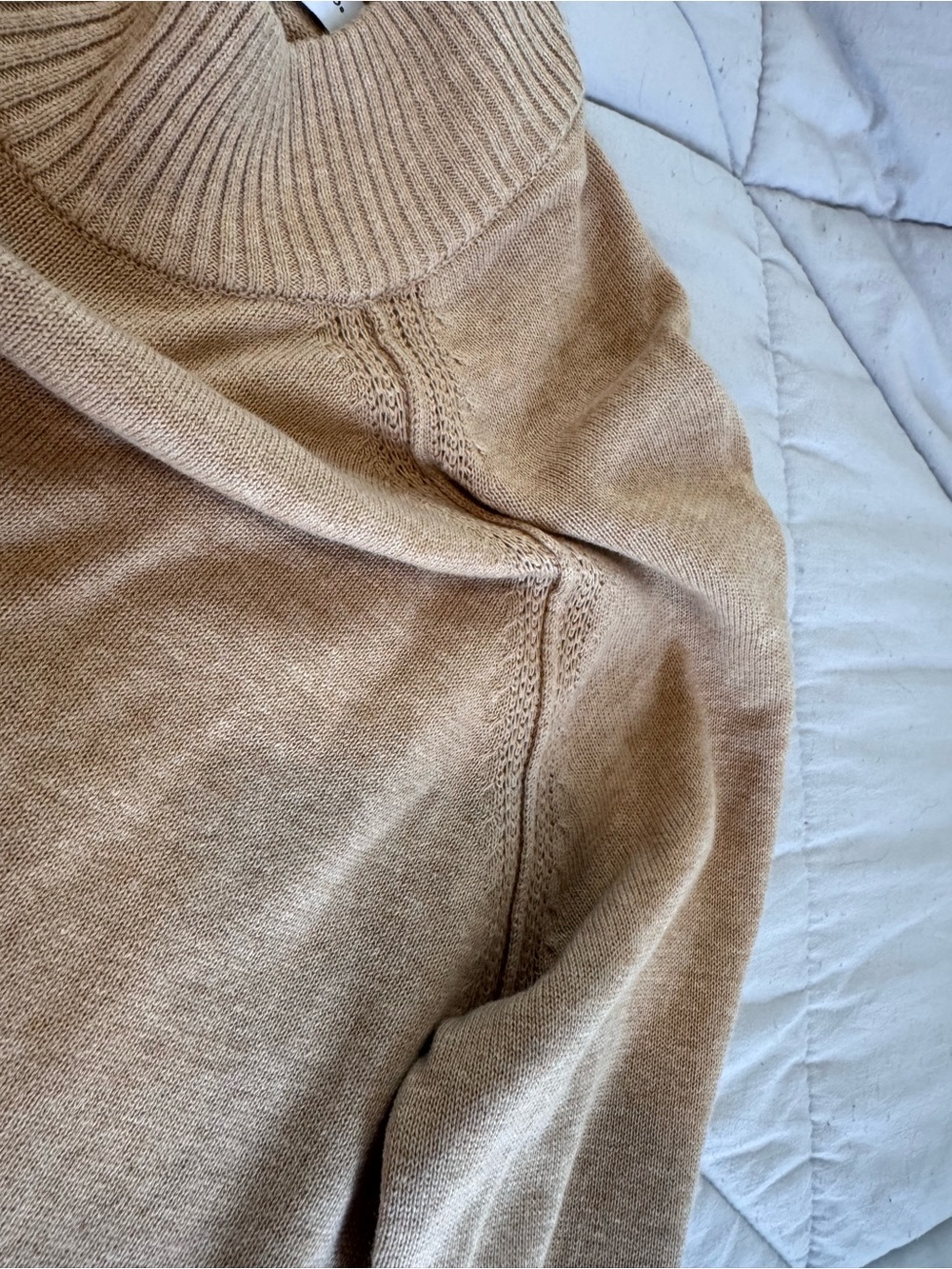 Kim Rogers Petite 100% Cotton Top - Tan/Camel